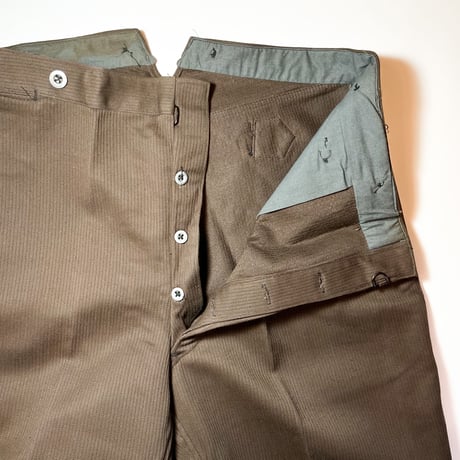 1930's〜 French Unknown Pique Trousers Deadstock