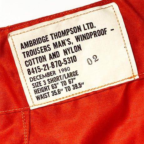1980's Canadian Army Canadian Search And Rescue Over Trousers Deadstock