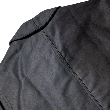 1950's Dumont-d'urville Black Moleskin Jacket Deadstock