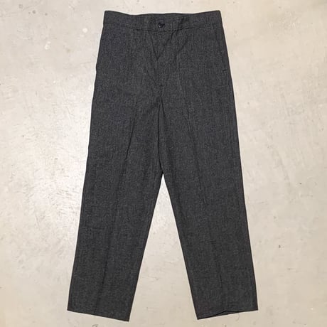 1950's French Unknown Black Chambray Trousers Deadstock