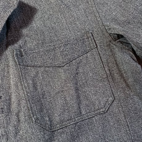 1950's French Unknown Black Chambray Work Jacket