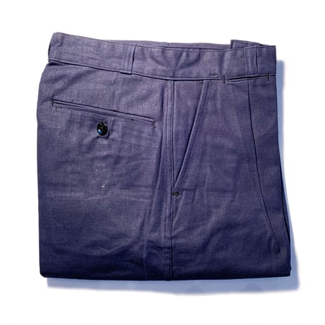 1940's〜 French Unknown Cotton&Linen Trousers Deadstock