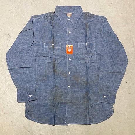 1940〜50's BAREKAT Chambray L/S Shirt Deadstock