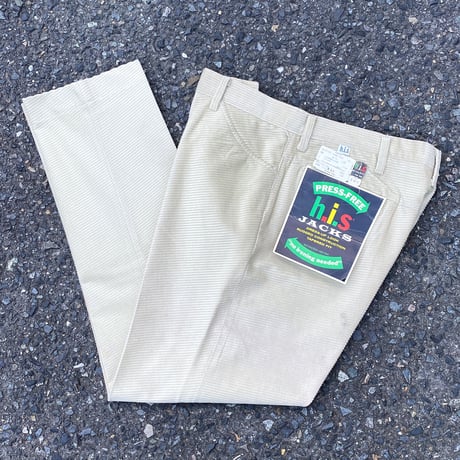 1960's h.i.s Corduroy Tapered Pants Deadstock