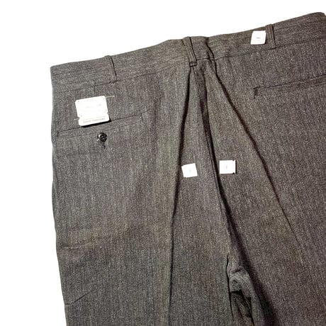 1930〜40's Unknown Black Covert Stripe Trousers Deadstock