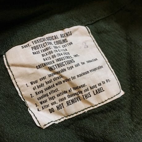 1970's US.Military TAP Suit Deadstock