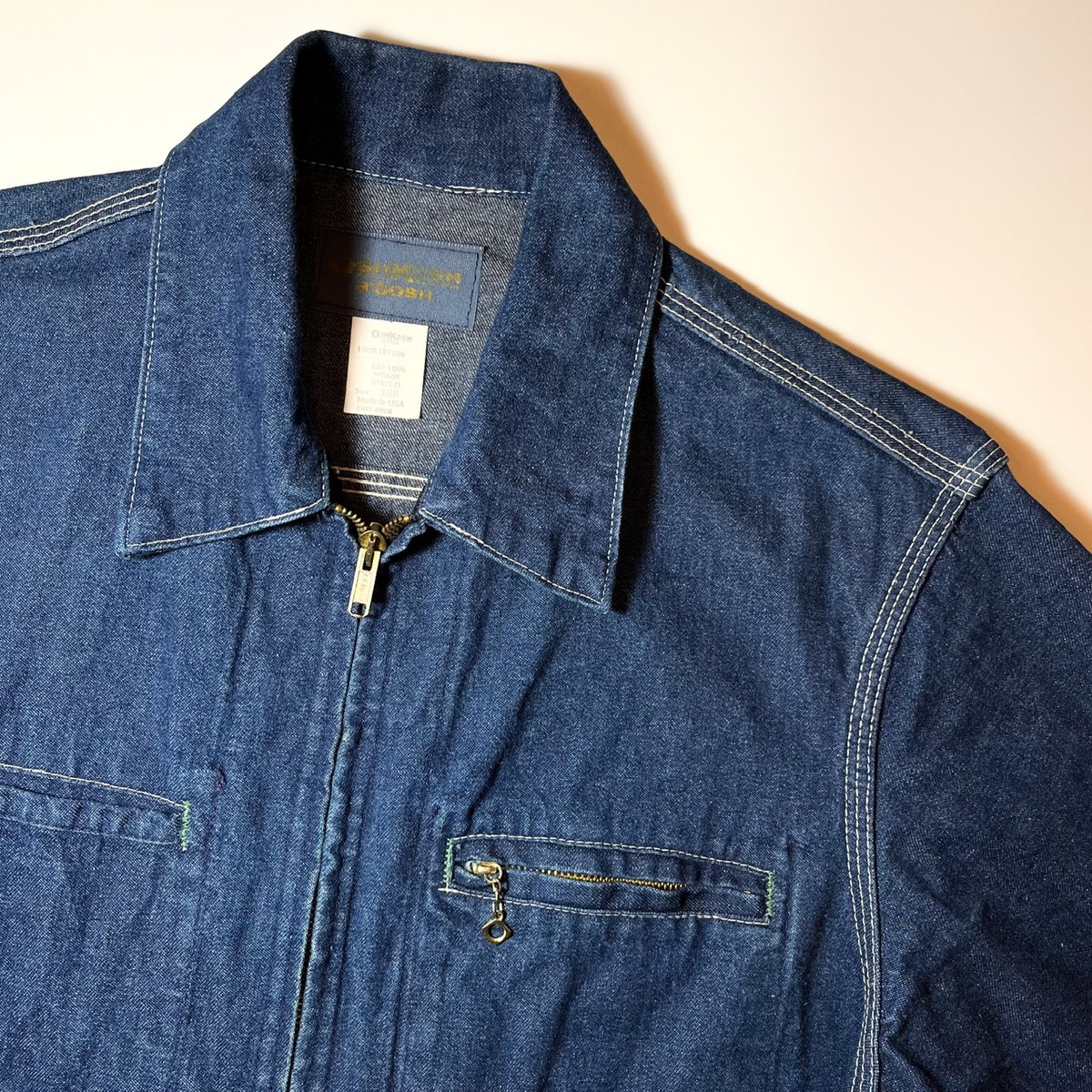 70s Oshkosh デニムジャケット　ワークジャケット 70s OSHKOSH デニムジャケット キルティングライナー IDEAL ZIP