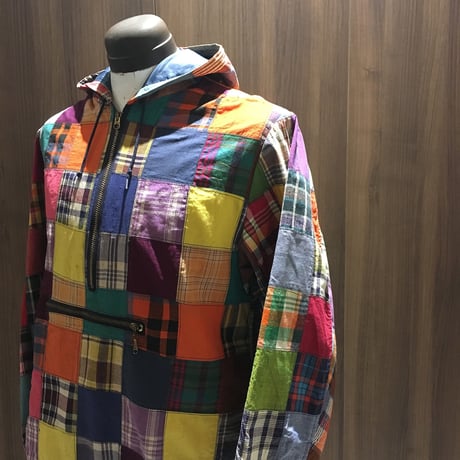 1960's PETERS Indian Madras Patchwork Anorak Parka