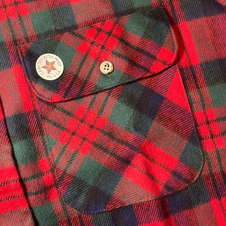 1990's FIVE BROTHER Heavy Flannel L/S Shirt Deadstock