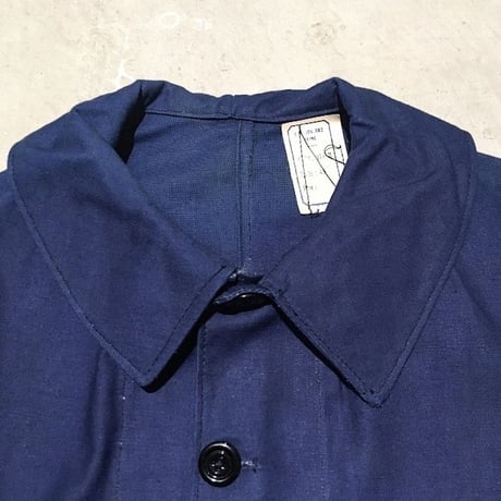 1930〜40's French Unknown Indigo Cotton Twill Jacket Deadstock