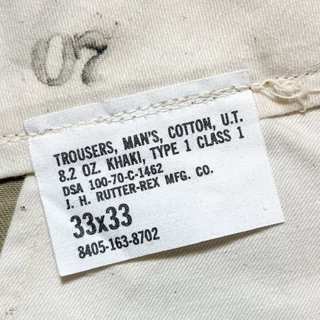 1970's US.ARMY Chino Trousers Deadstock