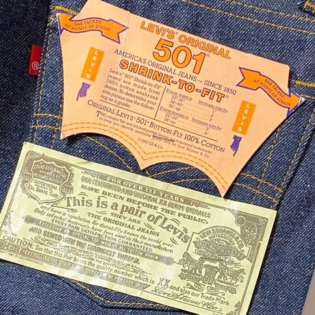 1980's Levi's 501 Denim Pants Deadstock