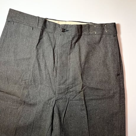 1940's Unknown Black Chambray Trousers Deadstock