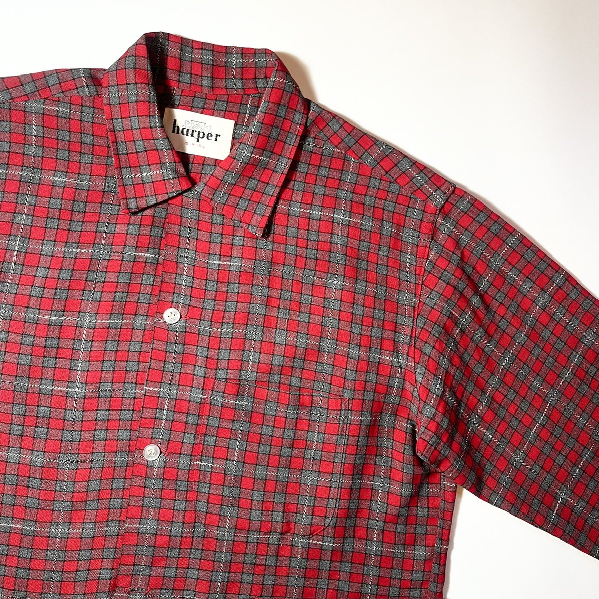 harper オープンカラーシャツ　60s 50s harper レーヨン シャツ オープンカラー 検 60s オンブレ