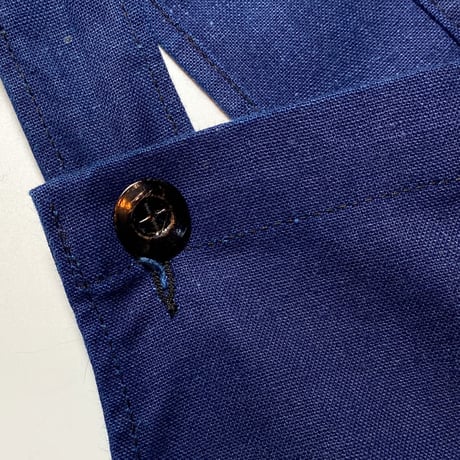 1940's French Unknown Indigo Cotton&Linen Overall Deadstock