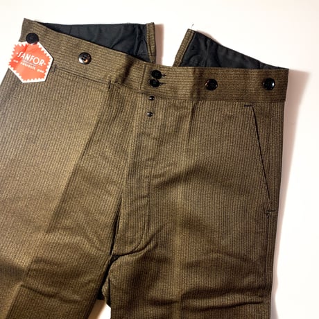 1940's〜 SAVO Brown Pique Trousers Deadstock