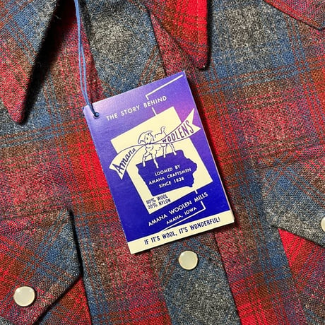 1960〜70's H BAR C Wool Western L/S Shirt Deadstock