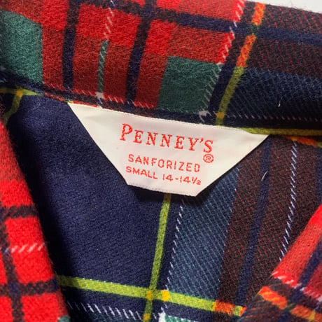 1950's PENNEY'S Flannel L/S Shirt Deadstock