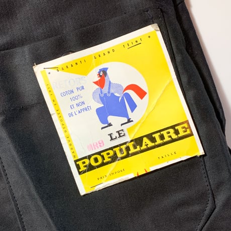 1950's〜 LE POPULAIRE Black Moleskin Overall Deadstock
