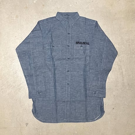 1950's US.NAVY Chambray L/S Shirt Deadstock