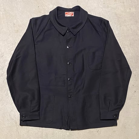 1960's LIVRADOR Black Moleskin Jacket Deadstock