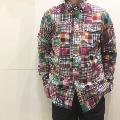 2000's〜 Polo by Ralph Lauren Madras Patchwork L/S Shirt