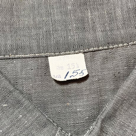 1950〜60's Unknown Gray Chambray L/S Shirt Deadstock