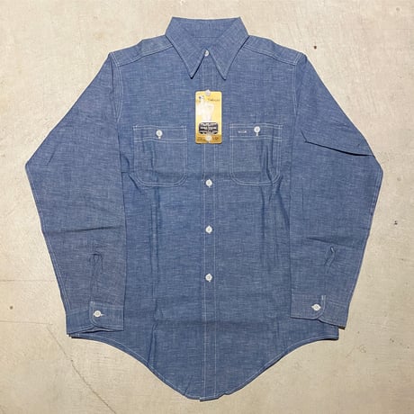 1950's〜 Unknown Chambray L/S Shirt Deadstock