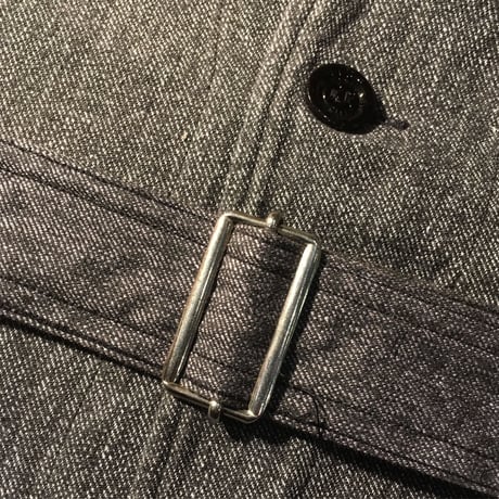 1950's French Unknown Black Chambray Atelier Coat