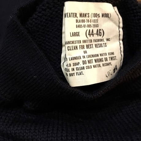 1970's US.NAVY GOB Sweater Deadstock