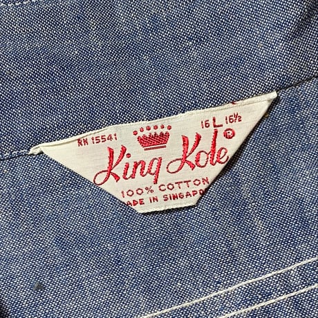 1960〜70's King Kole Chambray L/S Shirt Deadstock