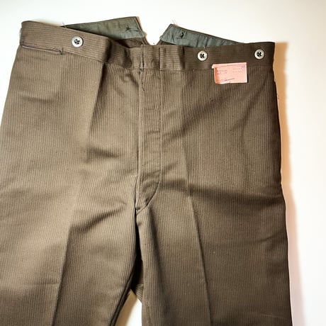 1930's〜 French Unknown Pique Trousers Deadstock