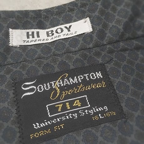1960's SOUTHAMPTON Sportswear 714 Tab Collar L/S Shirt Deadstock
