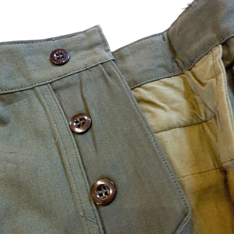 1950〜60's French Army M-47 Herringbone Trousers Deadstock