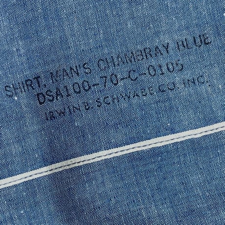 1970's US.NAVY Chambray L/S Shirt Deadstock
