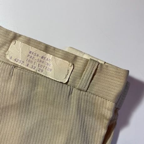 1960's WASH-WEAR Tapered Pants Deadstock