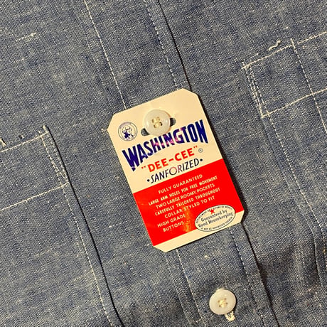 1960's WASHINGTON DEE CEE Chambray L/S Shirt Deadstock