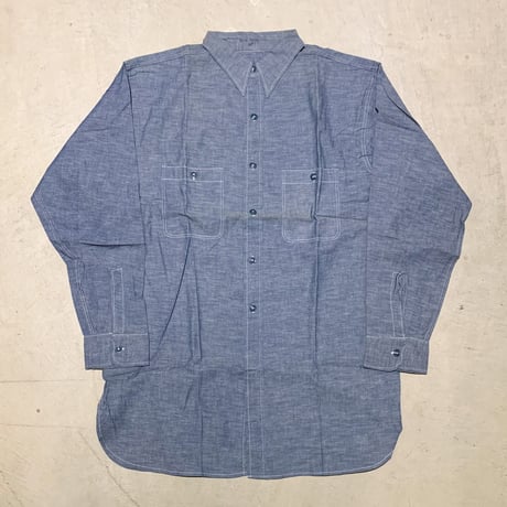 1940's US.NAVY Chambray L/S Shirt Deadstock