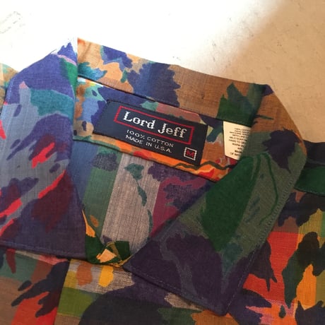 1980's Lord Jeff Indian Madras S/S Shirt Deadstock