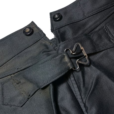 1930's〜 L'ATHLETE Black Moleskin Trousers Deadstock