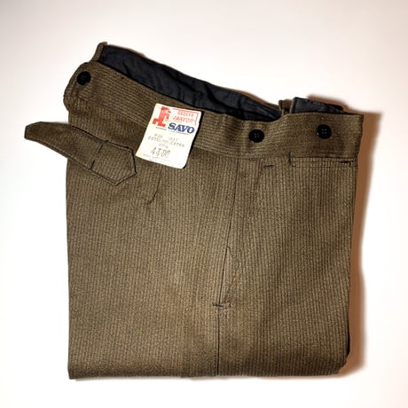 1940's〜 SAVO Brown Pique Trousers Deadstock