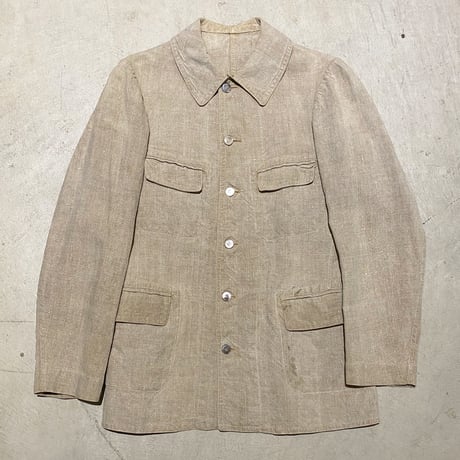 1920〜30's French Unknown Linen Jacket
