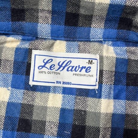 1960's Le Haure Flannel L/S Shirt Deadstock