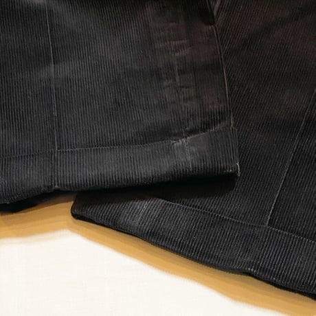 1950's Unknown Corduroy Trousers Black Deadstock