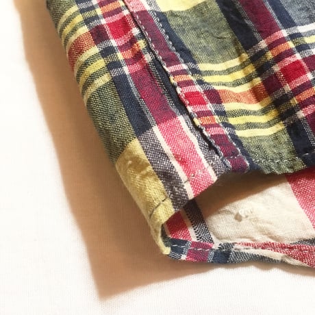 1960's h.i.s Indian Madras S/S Shirt