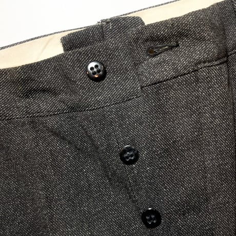 1940's ESSEX TROUSERS Black Covert Trousers Deadstock