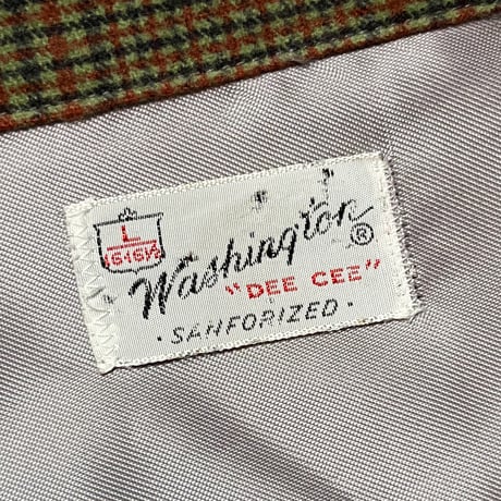 1960's Washington Dee Cee Flannel L/S Shirt Deadstock