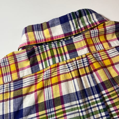 1970's The Ascot Shop Indian Madras Pullover S/S Shirt