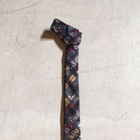 1960's Unknown Cotton Batik Necktie