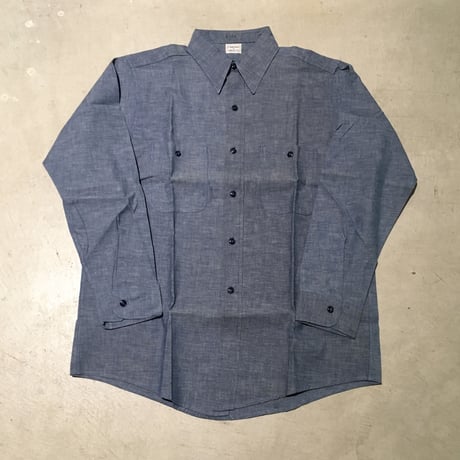 1950〜60's COMPASS Chambray L/S Shirt Deadstock